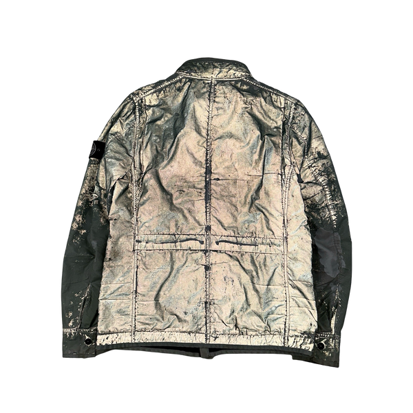 Stone Island 2012 Green Liquid Reflective Field Jacket - Medium