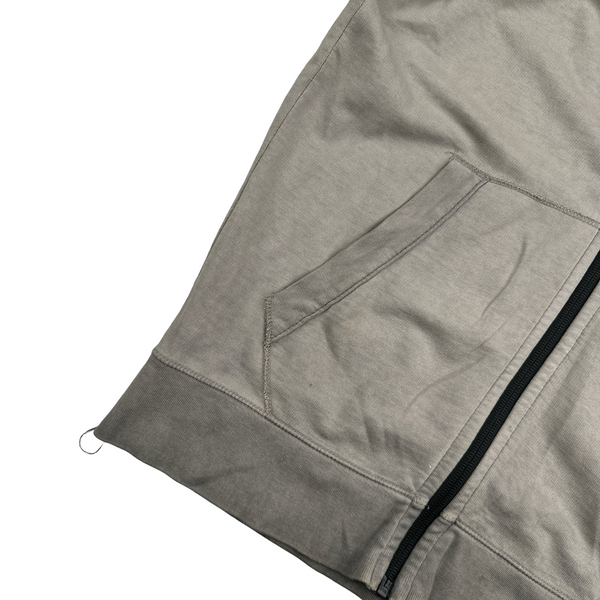 CP Company Grey Re Colour Zipped Hoodie - Small