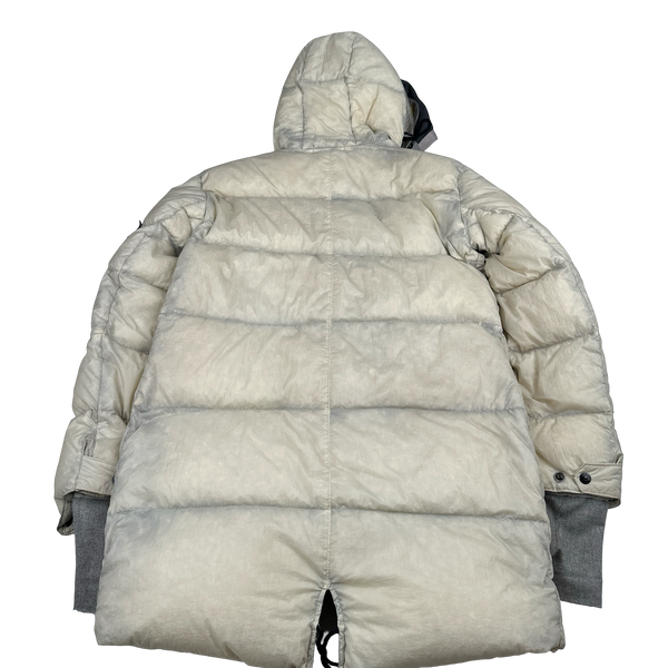 Stone Island 2009 Opaque Nylon Tela Down Dual Hood Jacket - Medium