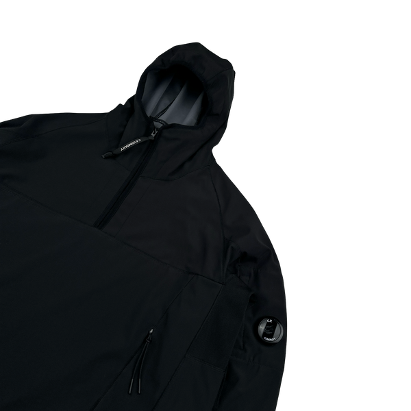 CP Company Black Soft Shell Smock Pullover Jacket - Large