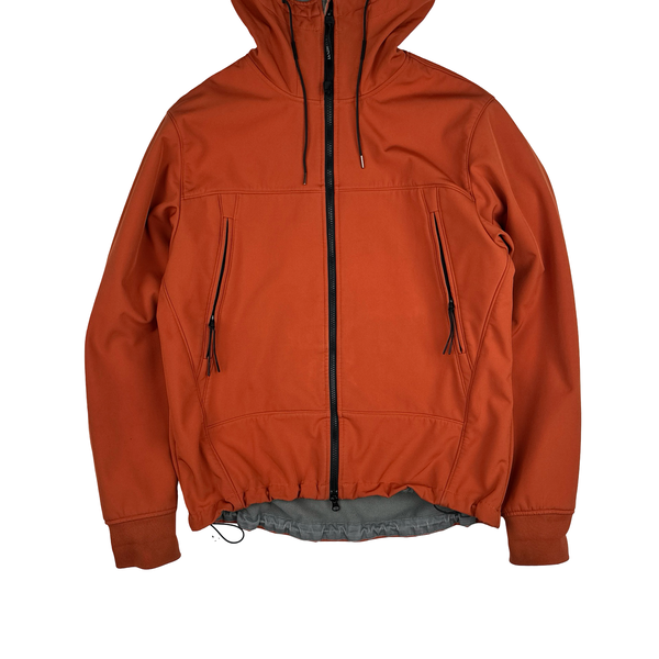CP Company Orange Soft Shell Goggle Hooded Zipped Jacket - XXL