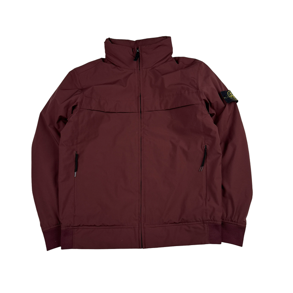 Stone Island 2019 Burgundy Soft Shell R Primaloft Jacket - Medium