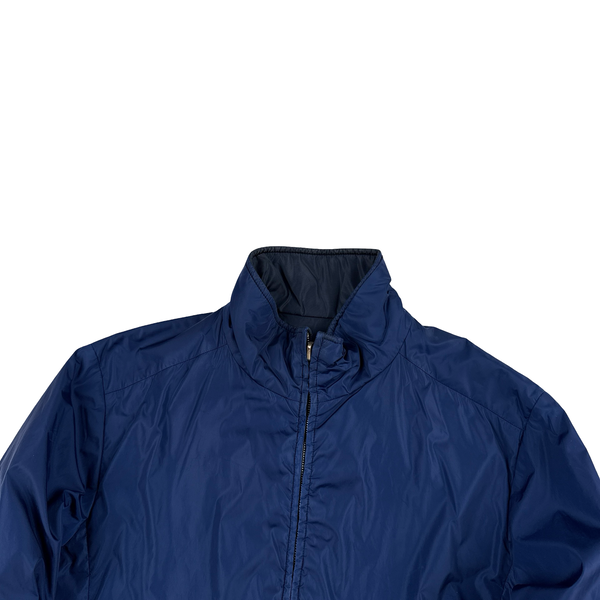 Prada Blue Reversible Red Tab Zipped Jacket - Medium