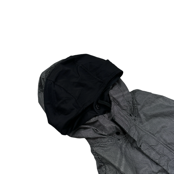 Stone Island 2016 Black Silver Pixel Reflective Hooded Jacket - Large
