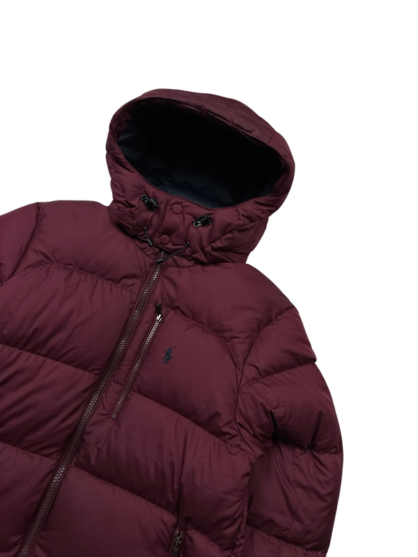 Ralph Lauren Red Down Filled Hooded Puffer Jacket - Medium