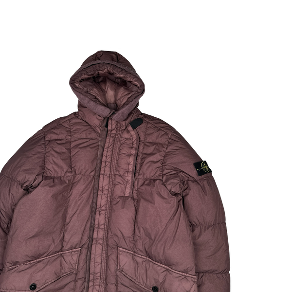 Stone Island 2018 Blush Long Down Filled Parka Jacket - Large