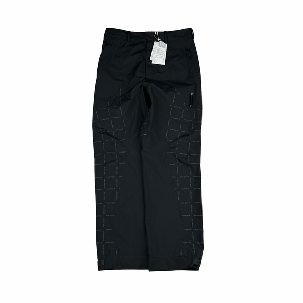 A Cold Wall Black Waterproof Monogram Walking Trousers - Small