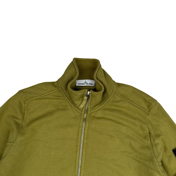 Stone Island 2016 Pistachio Green Zipped Cotton Sweatshirt - Small