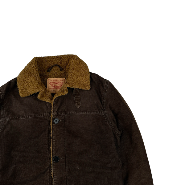 Levis Corduroy Shearling Fleece Collared Jacket - Medium