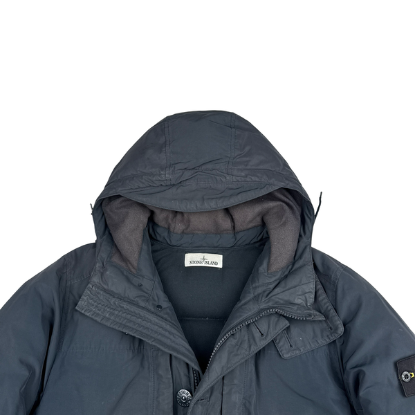 Stone Island Navy Down Filled Micro Reps Jacket - Large