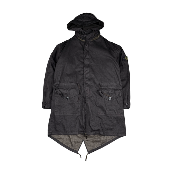 Stone Island 2005 Charcoal Lino Flax Dutch Rope Liner Jacket - XL