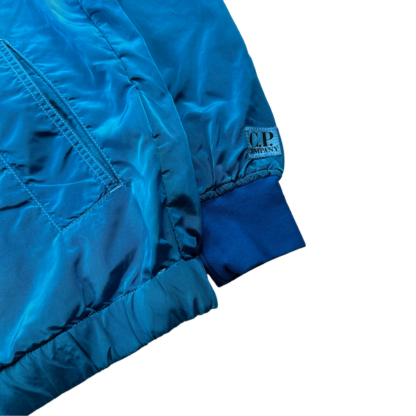 CP Company 2010 Nylon Shimmer Hooded Spellout Jacket - Medium