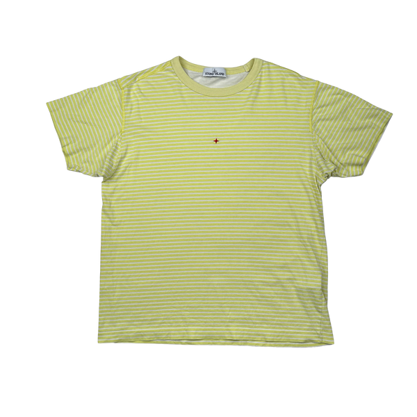 Stone Island 2019 Yellow Striped Marina T Shirt - XL