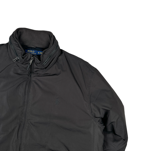Ralph Lauren Black Cotton Lined Padded High Neck Jacket - XL