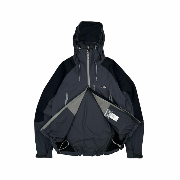 RAB Extreme Black/Grey Zipped Soft Shell Jacket - Medium
