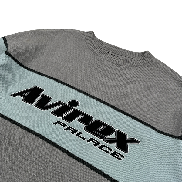 Avirex X Palace Knit Spellout Crewneck Jumper - Large