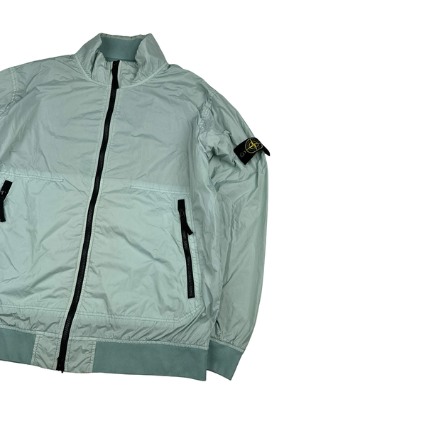 Stone Island 2023 Aquamarine Green Garment Dyed Crinkle Reps Jacket - XXL