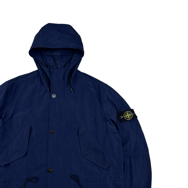Stone Island 2018 Navy Micro Reps Parka Jacket - Large