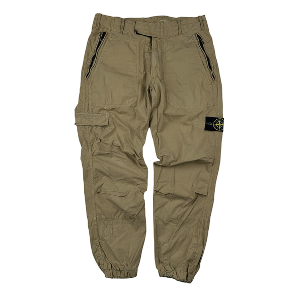 Stone Island Beige 2010 Loose Cotton Cargo Trousers - Medium