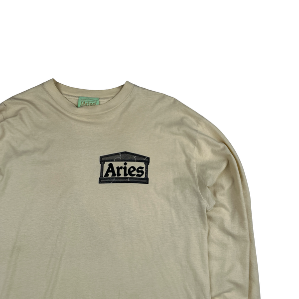 Aries Yellow Spellout Long sleeve Shirt - Large