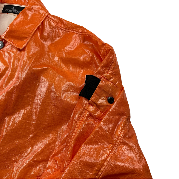 Stone Island 2022 Shadow Project Glass Linen Jacket Orange - Medium