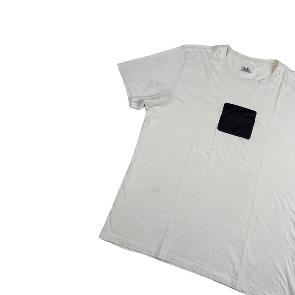 CP Company Graphic Spellout White T Shirt - XL