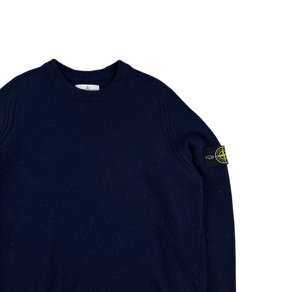 Stone Island 2019 Dark Navy Wool Crewneck Jumper - XL