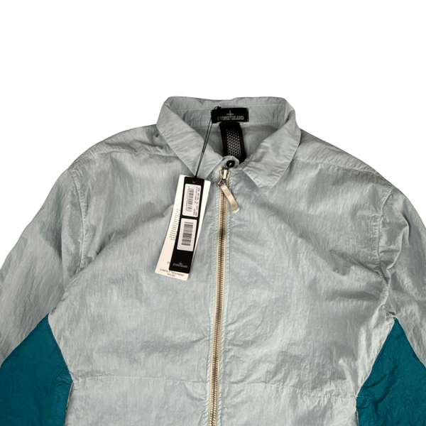 Stone Island Shadow Project 2020 Blue Colour Block Cotton Pocket Zipped Jacket - XL