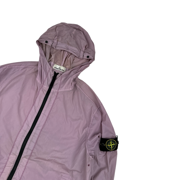 Stone Island 2020 Pink Skin Touch Nylon Hooded Jacket - Medium