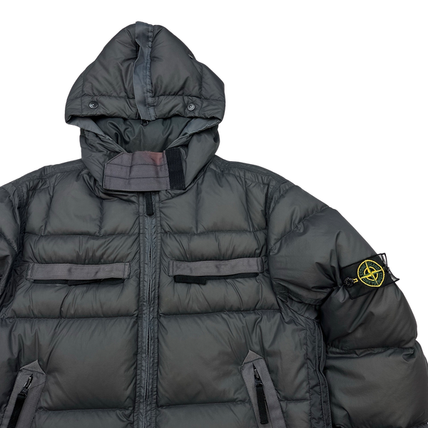 Stone Island 2007 Opaque Nylon Tela Mesh Badge Puffer  - XL