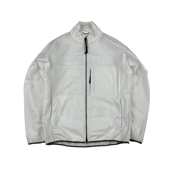 CP Company White Pro Tek Spellout Jacket - Large