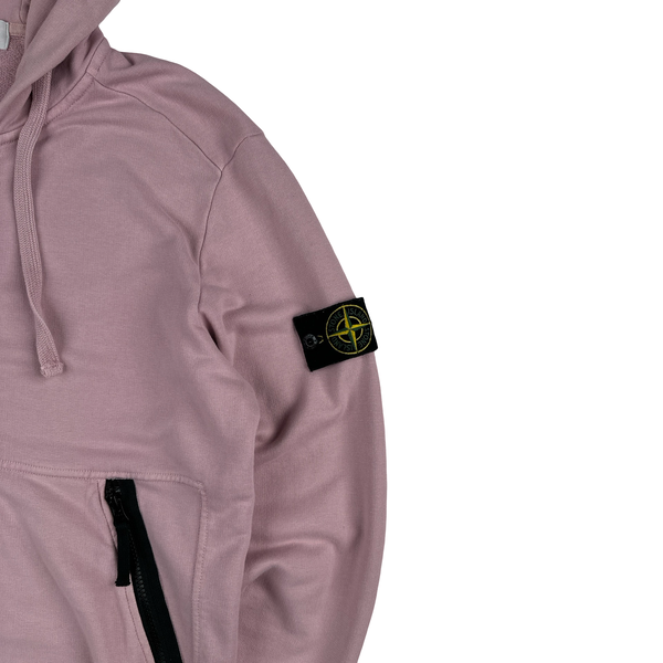 Stone Island 2017 Pink Cotton Zipped Hoodie - Large