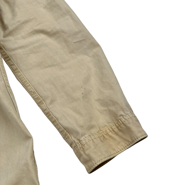 Stone Island 2019 Butter Yellow Brushed Cotton Overshirt - Large