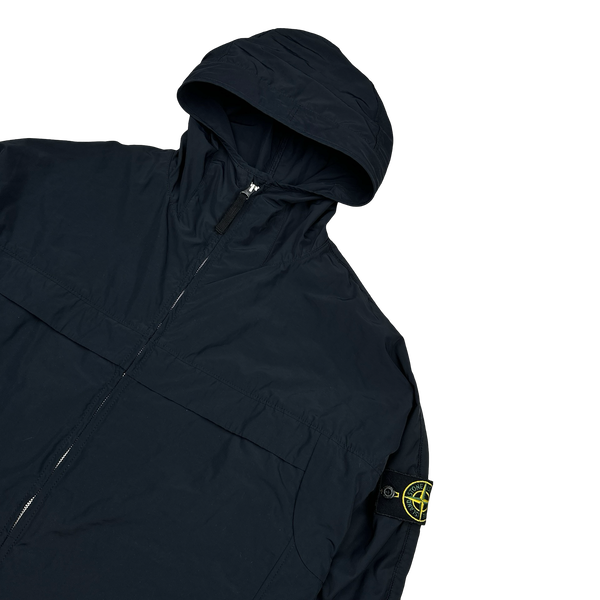 Stone Island 2020 Micro Reps Black Rain Jacket - Large