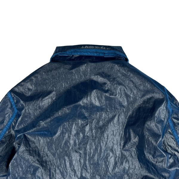 Stone Island 2001 Dark Blue Micro Felt Laminated Web Jacket - XXL