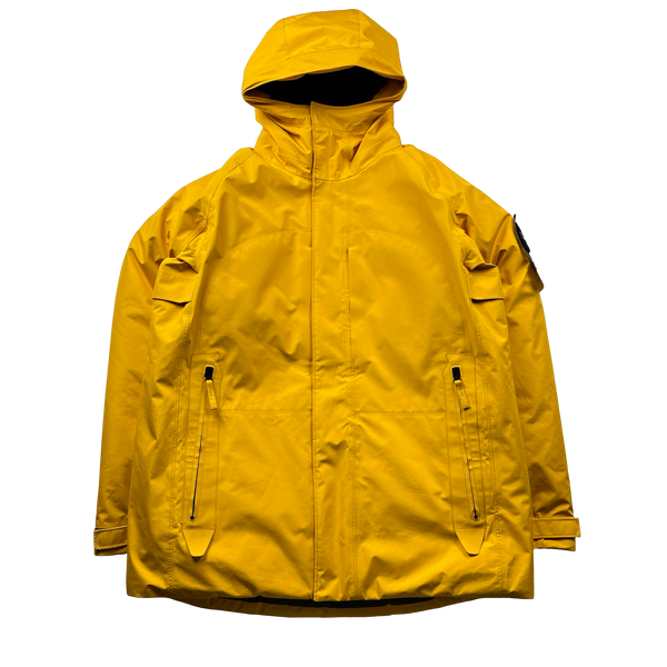 Stone Island Yellow 3L Goretex Puffer In Recycled Polyester Down - Large