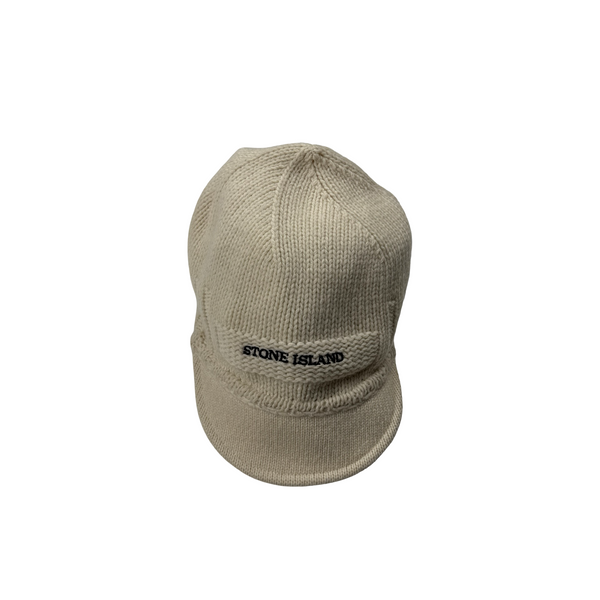 Stone Island 2010 Wool Blend Spellout Capped Beanie