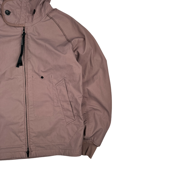 CP Company GD Shell Pink Hooded Lined Soft Shell Goggle Jacket - Medium