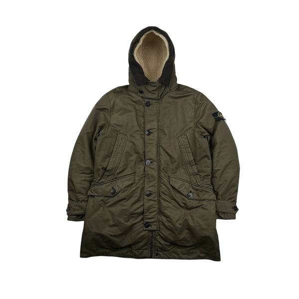Stone Island 2017  Khaki David TC Down Filled Parka Jacket - XL