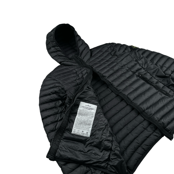 Stone Island 2022 Black Loom Woven R Nylon Down TC Puffer - Large