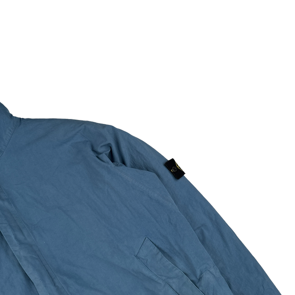 Stone Island 2004 Blue Duel Layer Cotton Parka Jacket - XL