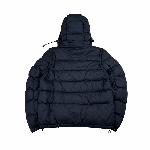 Burberry Navy Nova Check Lined Hooded Jacket - Medium