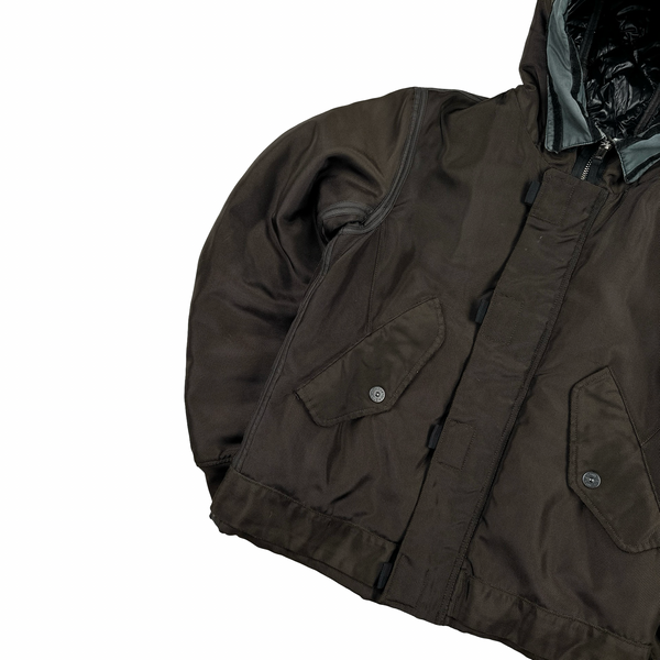 Stone Island 2010 Brown Oxford Nylon Parka Jacket - Large