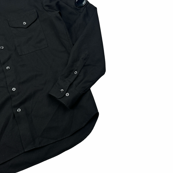 CP Company Black Cotton Lens View Overshirt - Medium