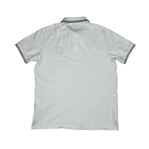 Stone Island 2019 White Polo Shirt - Large