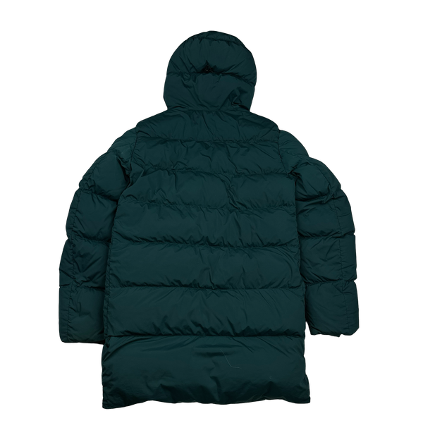 CP Company Teal Nycra Down Filled Puffer Long Jacket - Medium
