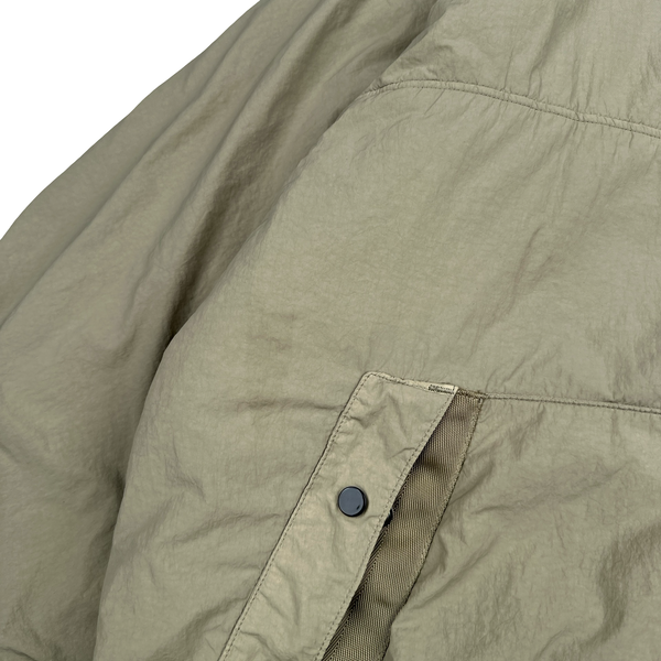 CP Company Khaki GDP Hooded Polartec Goggle Jacket - Small