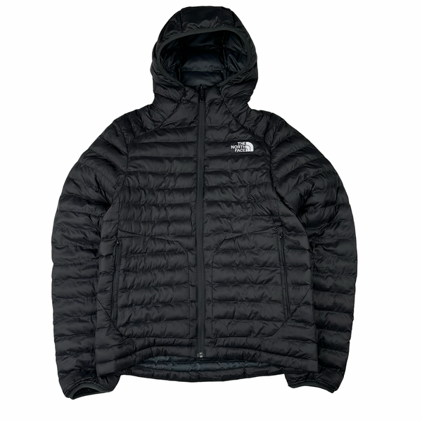 North Face Black Circular Down Hooded Puffer Jacket - Small