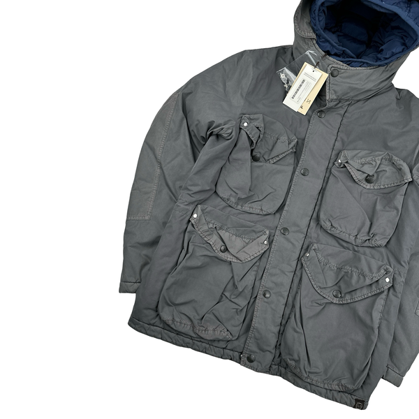 Nemen Grey Multi Pocket Double Lined Hood Smock Jacket - Large