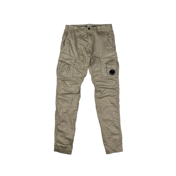 CP Company Tan Ergonomic Fit Cargo Trousers - Small